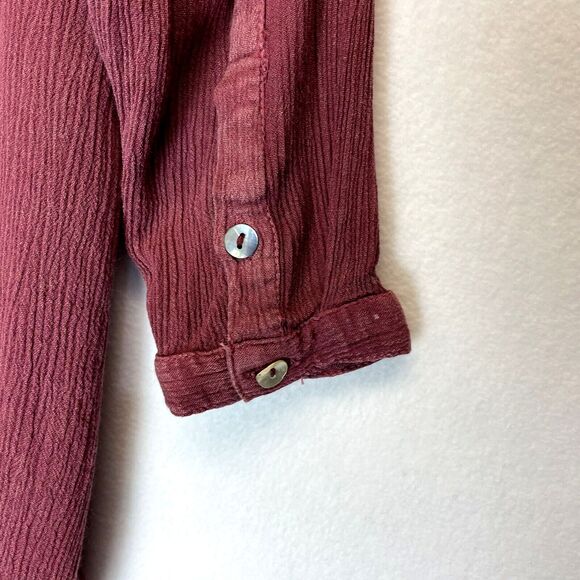 Soft Surroundings Top Size Medium Pink Leila Crinkle Popover Tunic Blouse - Picture 4 of 7